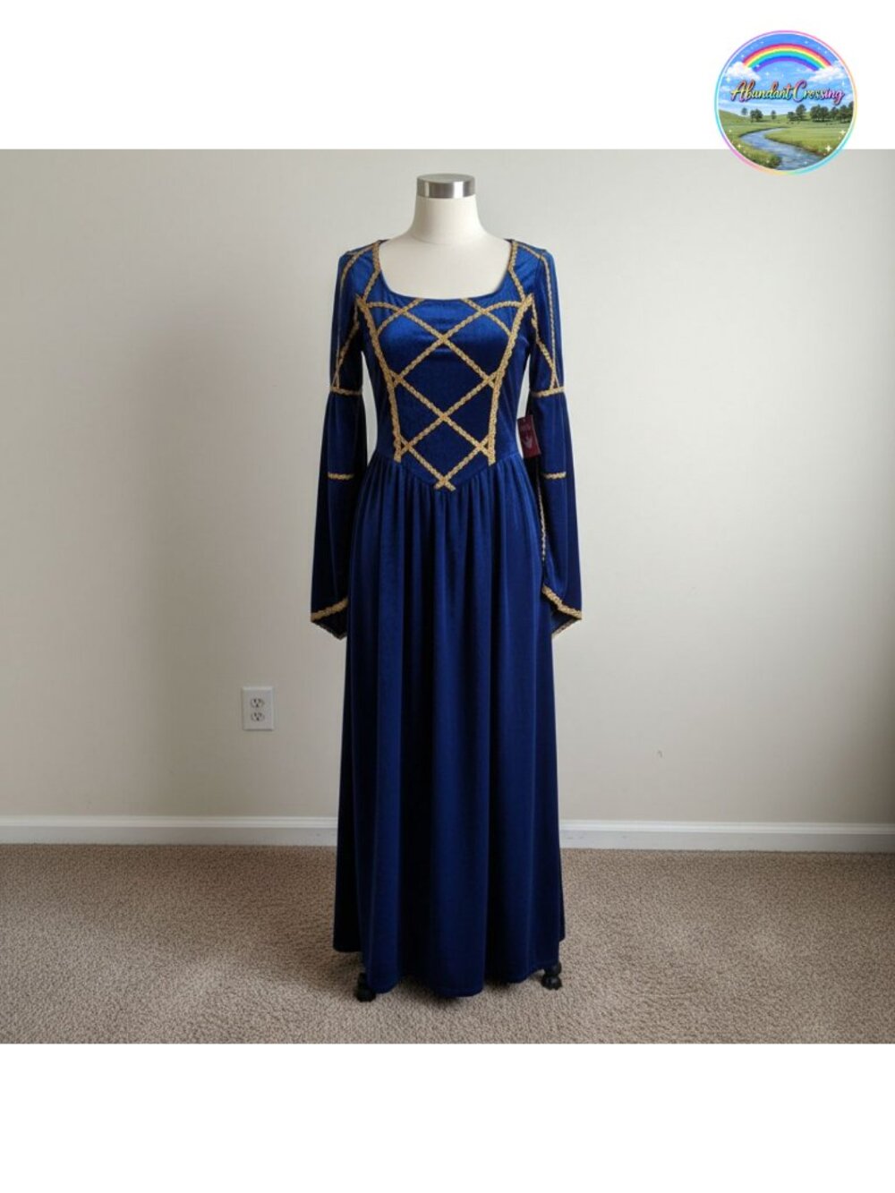 Renaissance Costume Women Medieval Queen Gown Headpiece